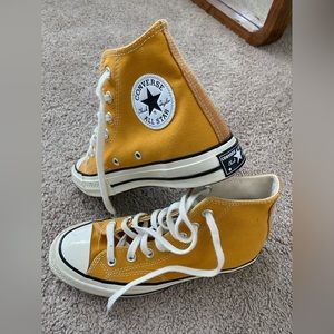 Mustard Yellow Converse High-Tops
